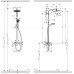 Душевая система Hansgrohe Crometta S 240 1jet Showerpipe 27269000 240 мм